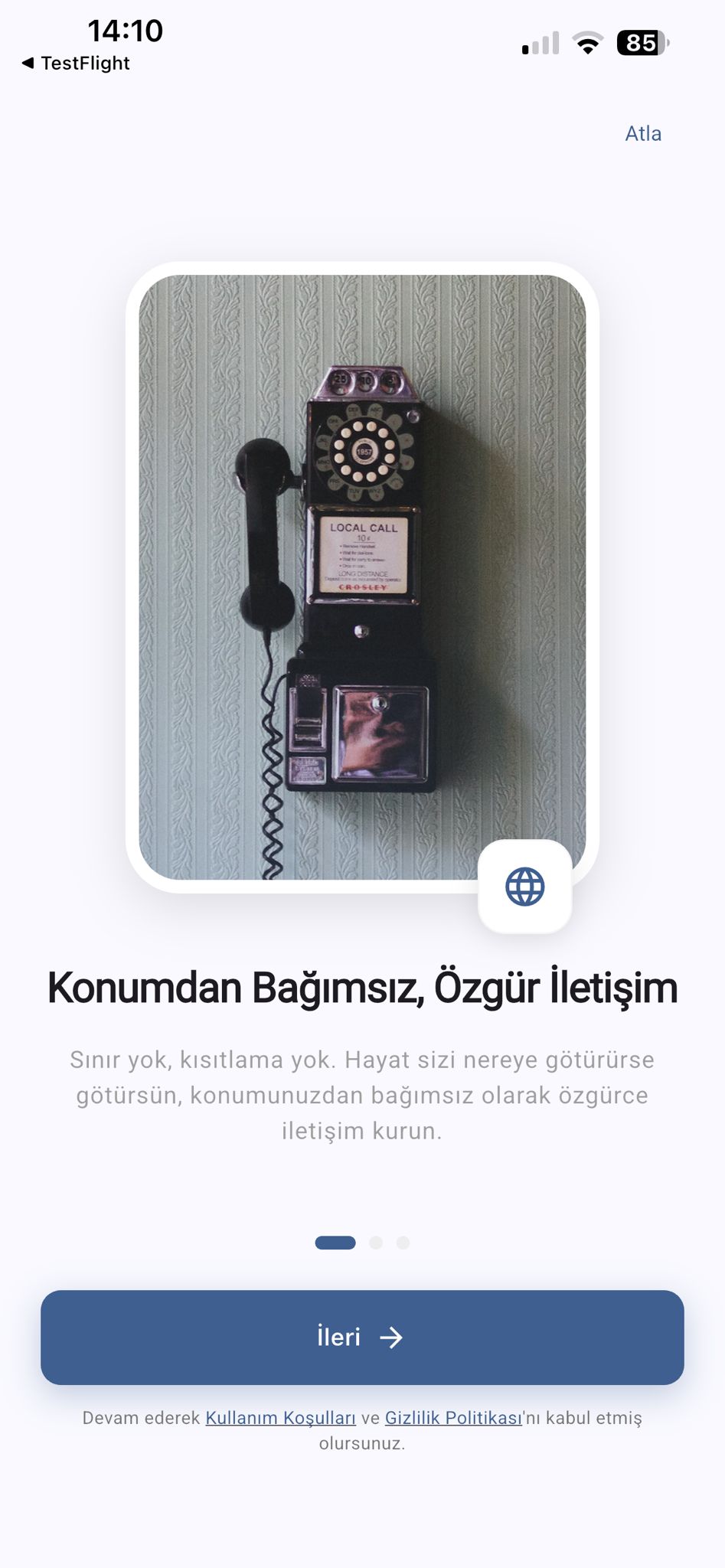 İOS için Bulutfon Plus Uygulaması (Sadece Numara kurulumu içindir)