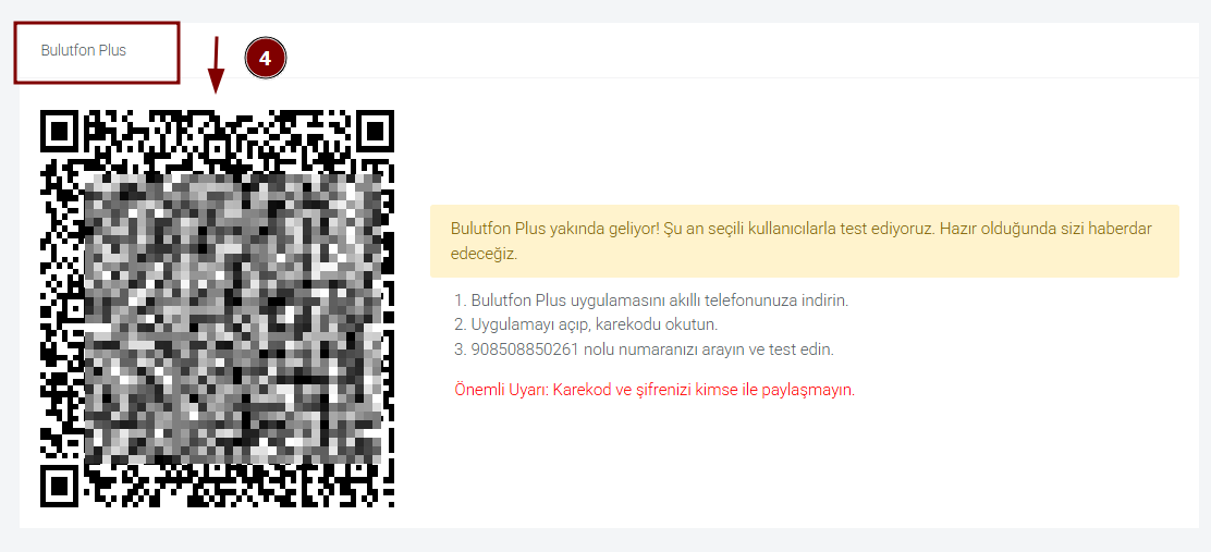 İOS için Bulutfon Plus Uygulaması (Sadece Numara kurulumu içindir)
