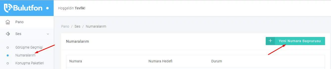 Bulutfonda Yeni numara nasıl alabilirim?