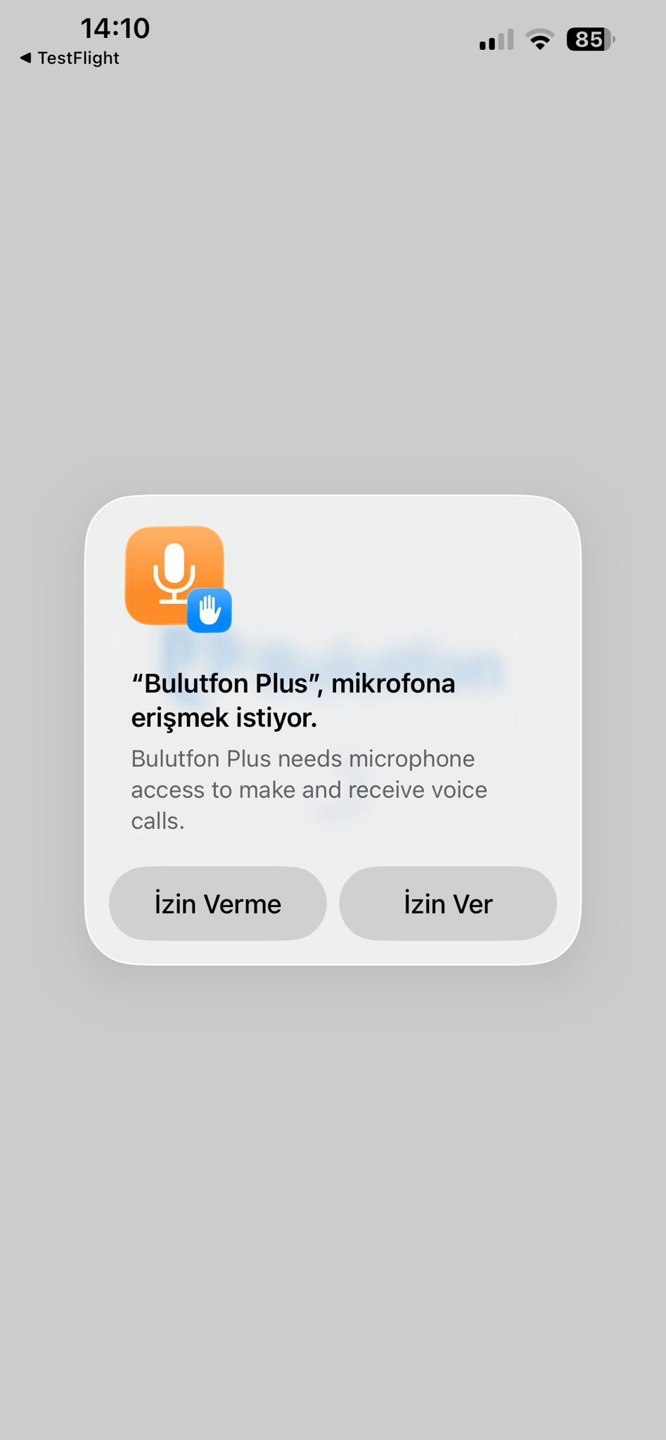 İOS için Bulutfon Plus Uygulaması (Sadece Numara kurulumu içindir)