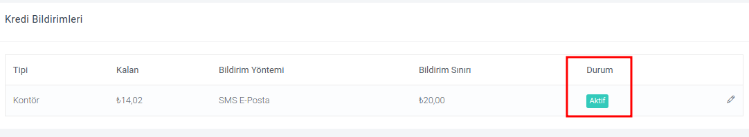 Kontör azaldı bildirimi ve otomatik kontör yükleme talimatı nasıl yapılır ?