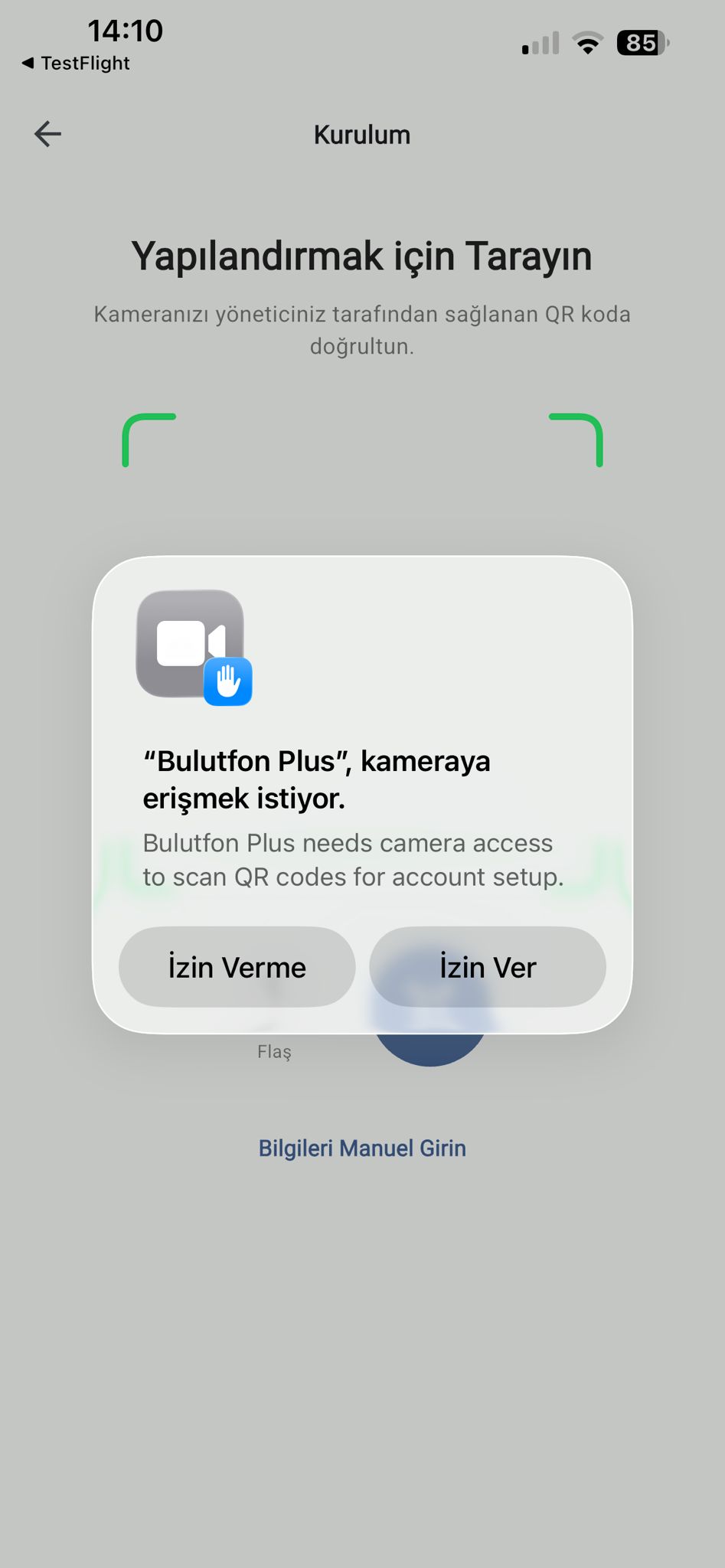 İOS için Bulutfon Plus Uygulaması (Sadece Numara kurulumu içindir)